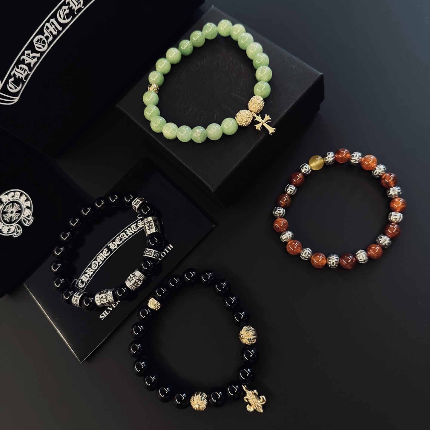 Chrome Hearts Beaded Bracelet Set